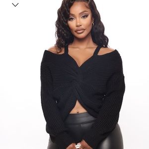 Fashion Nova “Fall Fave Twist Sweater”